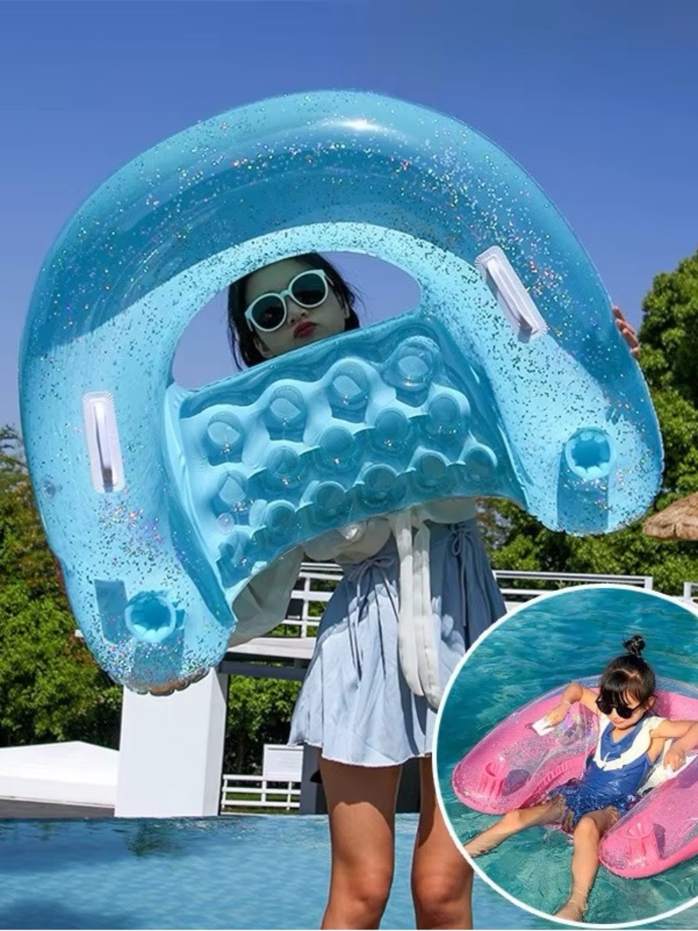 Pink Inflatable Pool Floatie - Picture 10 of 10